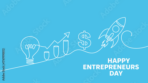Happy Entrepreneurs Day Creative Vector Illustration