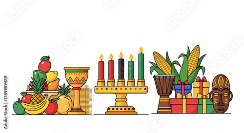 Colorful Kwanzaa Celebration Unity, Creativity, and Faithfulness Displayed