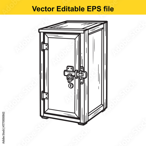 Vintage safe with lock and key