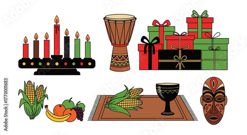 Kwanzaa Celebrations A Festive Array of Symbols, Gifts, and Traditional Elements