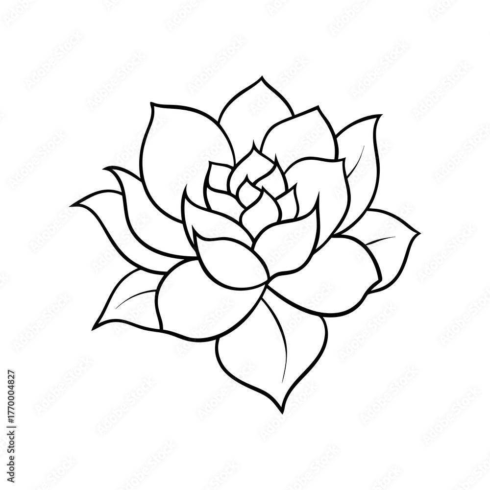 Obraz premium Stylized Flower with Layered Petals