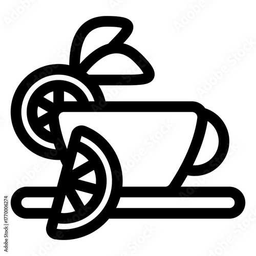 Lemon tea icon