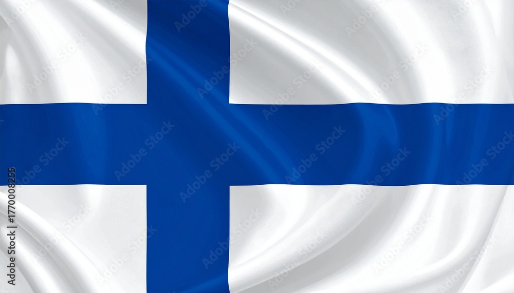Fototapeta premium Finland flag design and Nordic symbolism.
