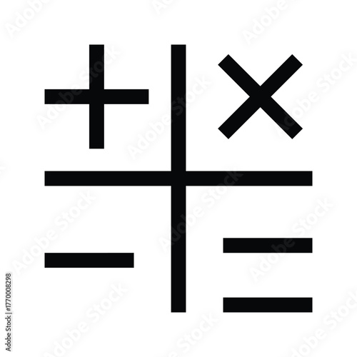 Outline calculator icon for math, finance, and calculation.