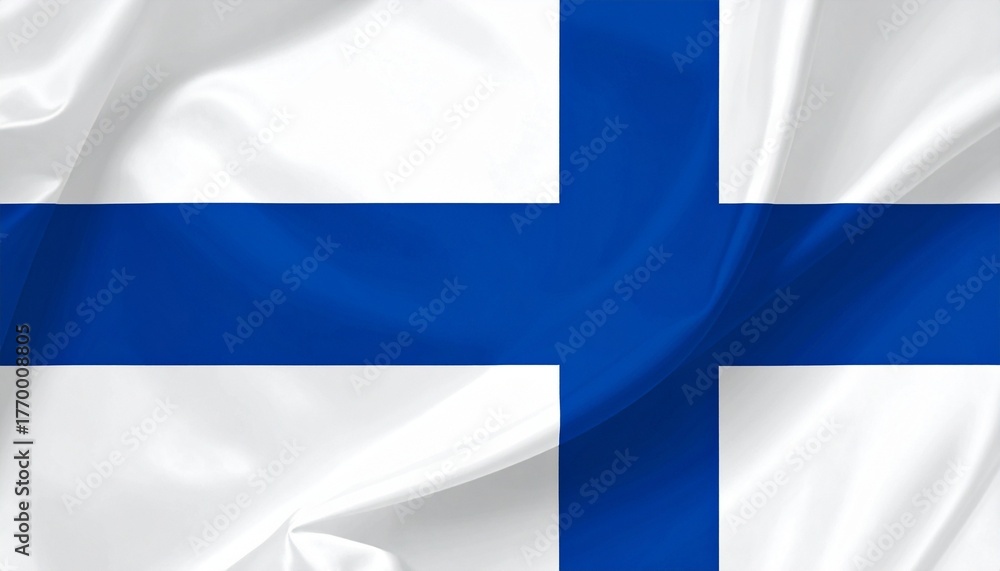 Fototapeta premium Finland flag design and Nordic symbolism.