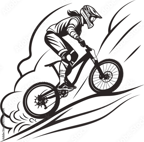 silhouette of a biker