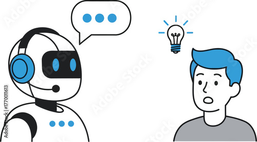 Ai chatbot assistant providing ideas to user artificial intelligence