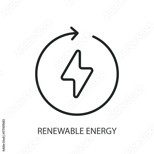 Renewable energy thin line icons. Original vector illustration.
