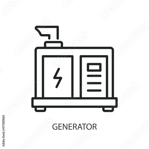 Generator thin line icons. Original vector illustration.