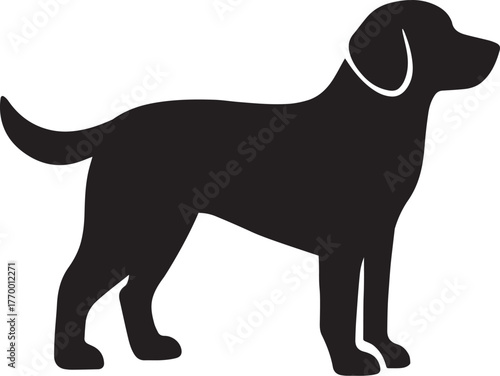 black dog silhouette