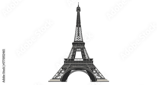 Eiffel tower is a famous paris landmark for tourist brochures, travel blogs, or social media posts needing iconic structures. Paris landmark travel brochure social media blogs iconic structure.