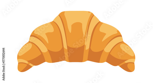 Golden yellow baked pastry good called a croissant. Suitable for bakery menus, food blogs, breakfast concepts, culinary designs, and recipe backgrounds.