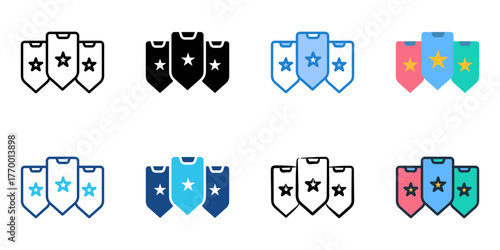 Barricade icon set multiple style collection 
