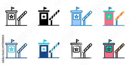 Checkpoint icon set multiple style collection 
