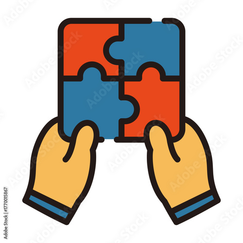 Mental health colored icon. Healthy relationships illustration.