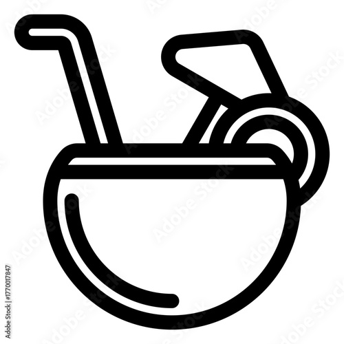 Coconut drink icon