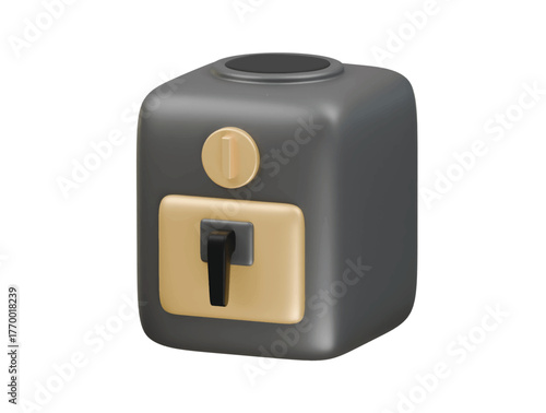 air fryer icon 3d illustration render