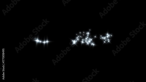 Wallpaper Mural Twinkling glitter stars animation, fast line glitter motion, magic sparkles glitter line stars white cartoon blinking stars, flat vector doodle sparkle on black screen background. 4k video Torontodigital.ca