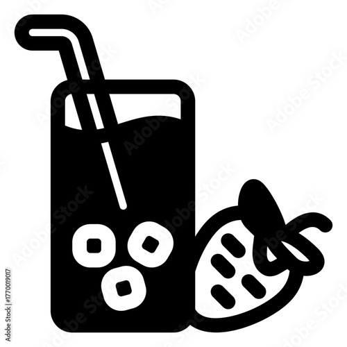 Strawberry juice icon