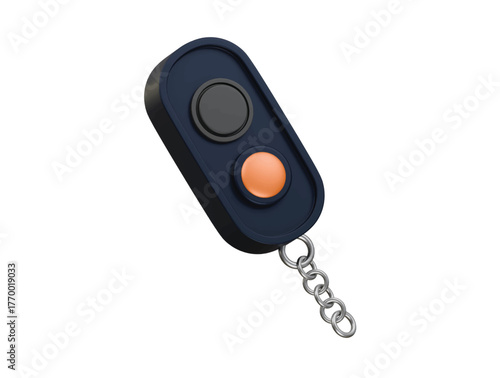 perconal alarm keychain icon 3d illustration render