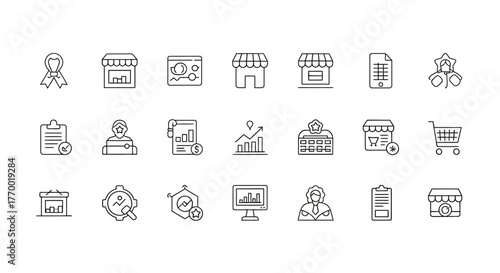 Collection of Business and Finance Icons for Digital and Print Media 1. EPS Editable
