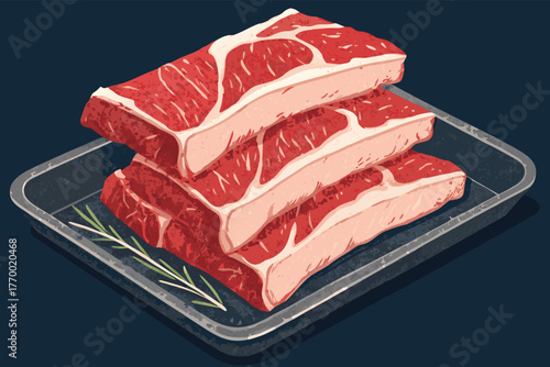 -close-up-of-raw-beef-ribs-stacked-on-tray--flat-b.eps
