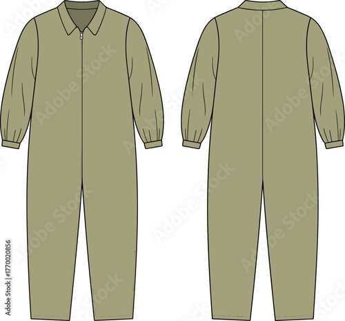 Classic Crew Neck T-shirt Technical Flat Sketch Vector Template Outline Apparel Basic Garment Design.