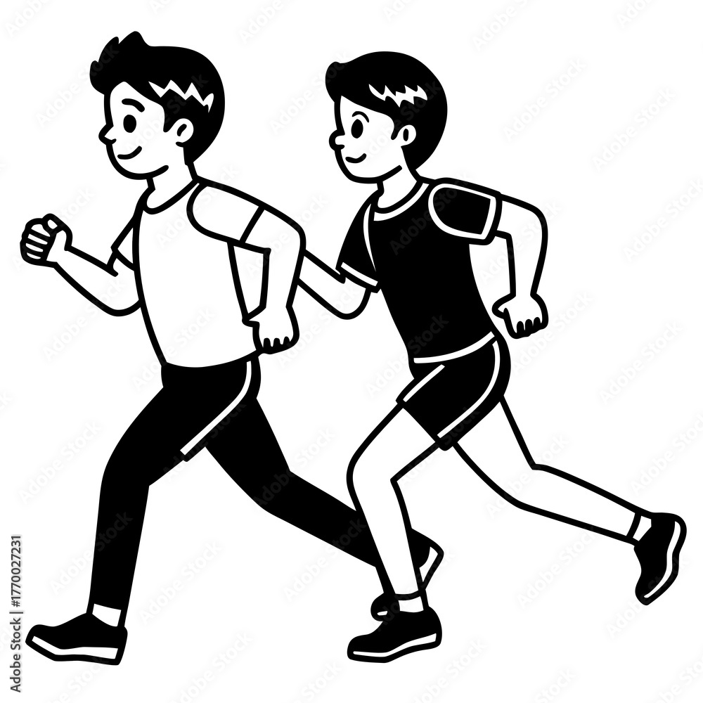 Fototapeta premium young boy running