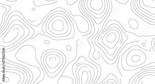 Contour Lines Abstract Topographic Map Background Creating a Visual Representation of Terrain Elevation and Geographic Landscape