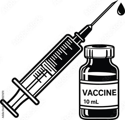 vaccine.eps"Vaccine Syringe and Vial Vector – Medical Injection, Immunization, and Healthcare Illustration"