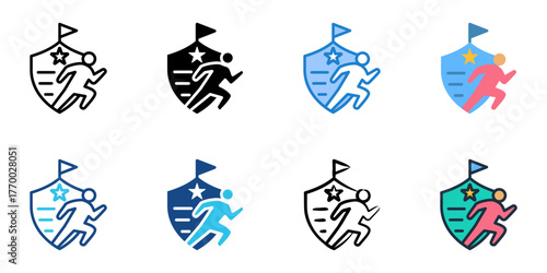 Desertion icon set multiple style collection 
