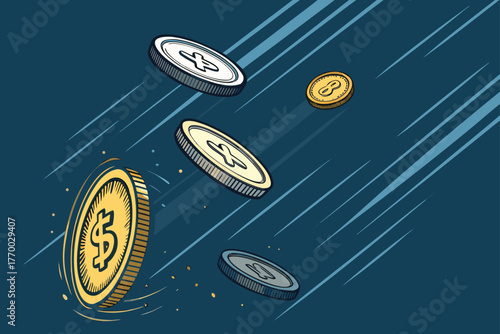 -macro-view-of-falling-coins-mid-air--blurred-moti.eps