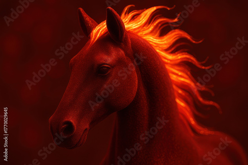 Fiery Mane Horse – New Year Symbol 2026