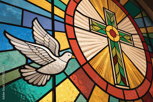 -stained-glass-window-depicting-dove-and-cross--cl.eps
