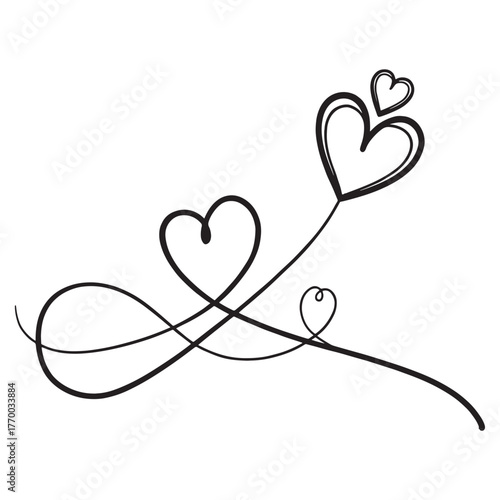 Elegant Minimalist Continuous Heart Design