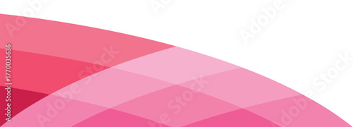 Pink, Red Arcs – Abstract Overlapping Curved Band Design. Pink, Red background