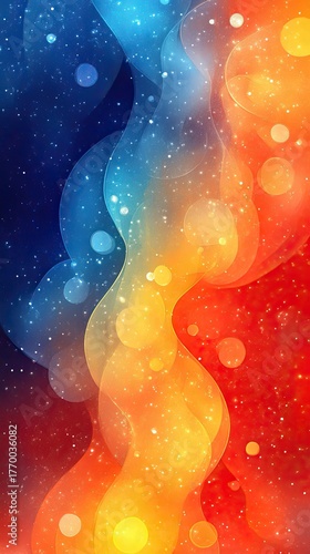 Colorful Pastel Background with Floating Objects