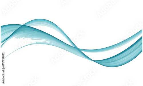 Abstract blue wave design with smooth flowing lines and modern style
