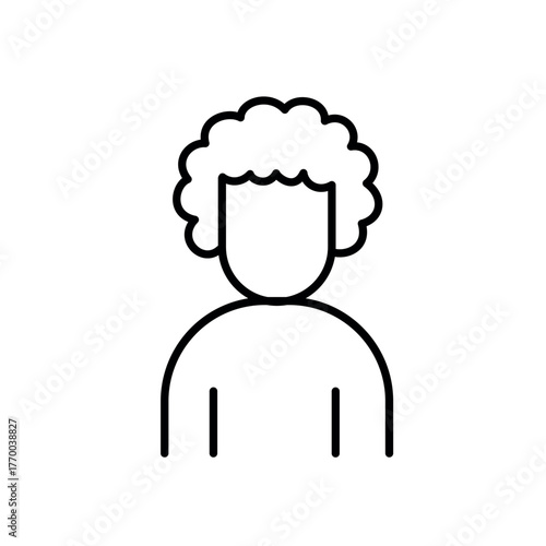 Person with curly hair - generic but often used in neurodiversity or individuality contexts