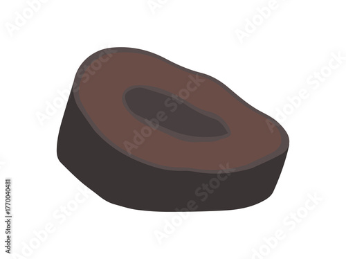 Black Olive Slice Clip Art
