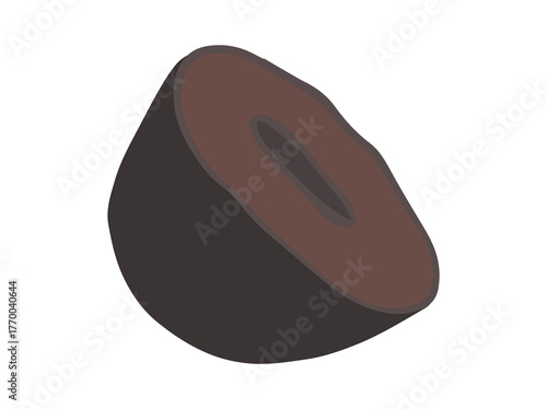 Black Olive Slice Clip Art
