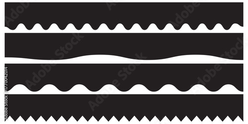 Photos Scalloped Edge seamless simple scalloped borders and dividers set, vintage frill