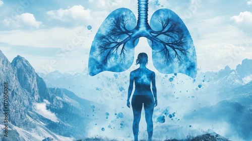 selective focus deep breath vitality