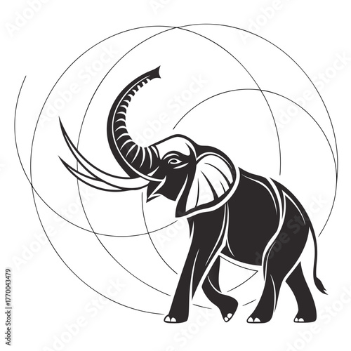 elephant silhouette vector