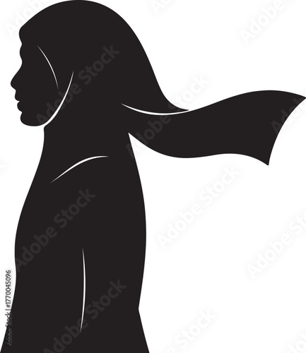 Minimal Hijab Silhouettes