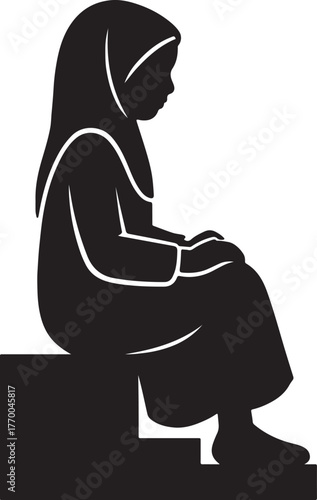 Minimal Hijab Silhouettes