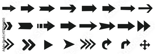 Free Download  arrow icon set. Arrow. Cursor. Arrow vector icon. Modern simple arrows. Vector illustration - GFXLoad