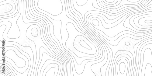 white and dark gray contour topo  illustrating elevation changes and geographical features with precision.  technology modern design white background.		