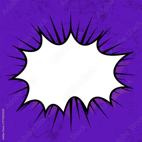 Comic Style Explosion Text Box Frame