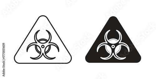 Biohazard icon for mobile app, editable designs
